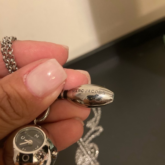 ?% Auth. Marc By Marc Jacobs Stainless Steel Bowling Ball Pin Watch Necklace main image 4